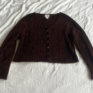 Brown Vintage Button Up Sweater Cardigan Large Pinterest Sweater